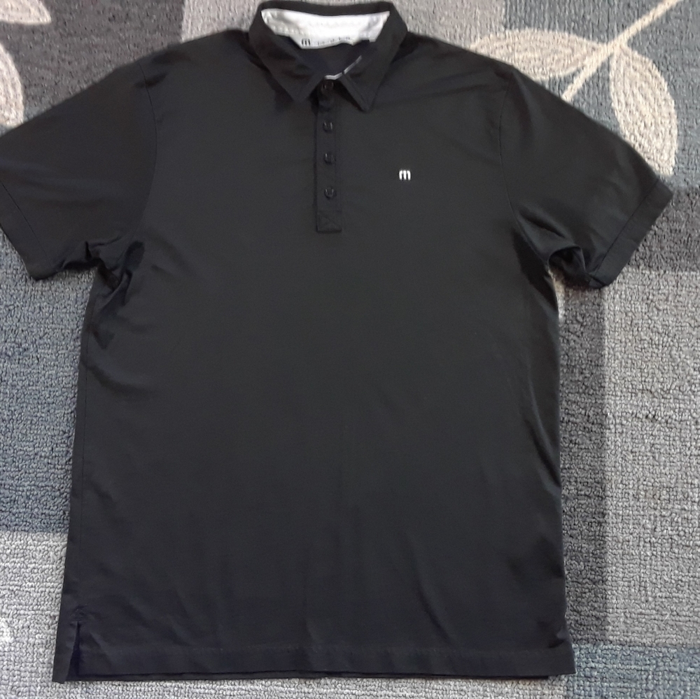 Travis Mathew Solid Black Pima Cotton Sz L